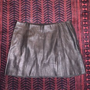 T by Alexander Wang Leather Miniskirt